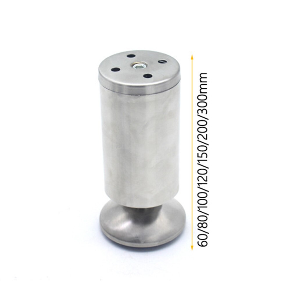 4 stk metalfødder møbel garderobeskab bordskab sofa hjørne ben justerbar højde: 50 mmx 60mm