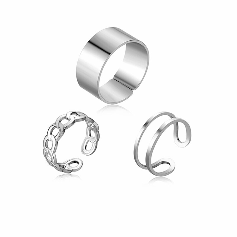 5 Stks/set Mode Imitatie Parel Ringen Voor Vrouwen Goud Kleur Ronde Wave Geometrische Ringen Set Wedding Party Sieraden Nieuw: KME64