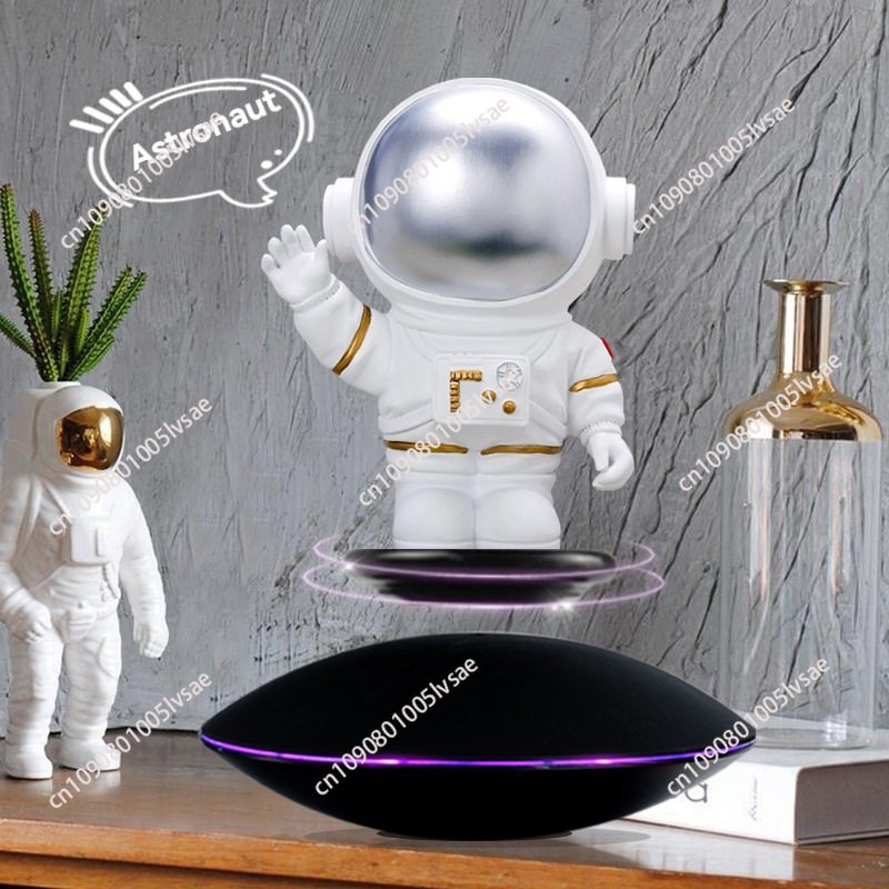Soporte de exhibición de levitación magnética, adornos creativos de tecnología negra, soporte de exhibición giratorio de 360 grados, de cumpleaños