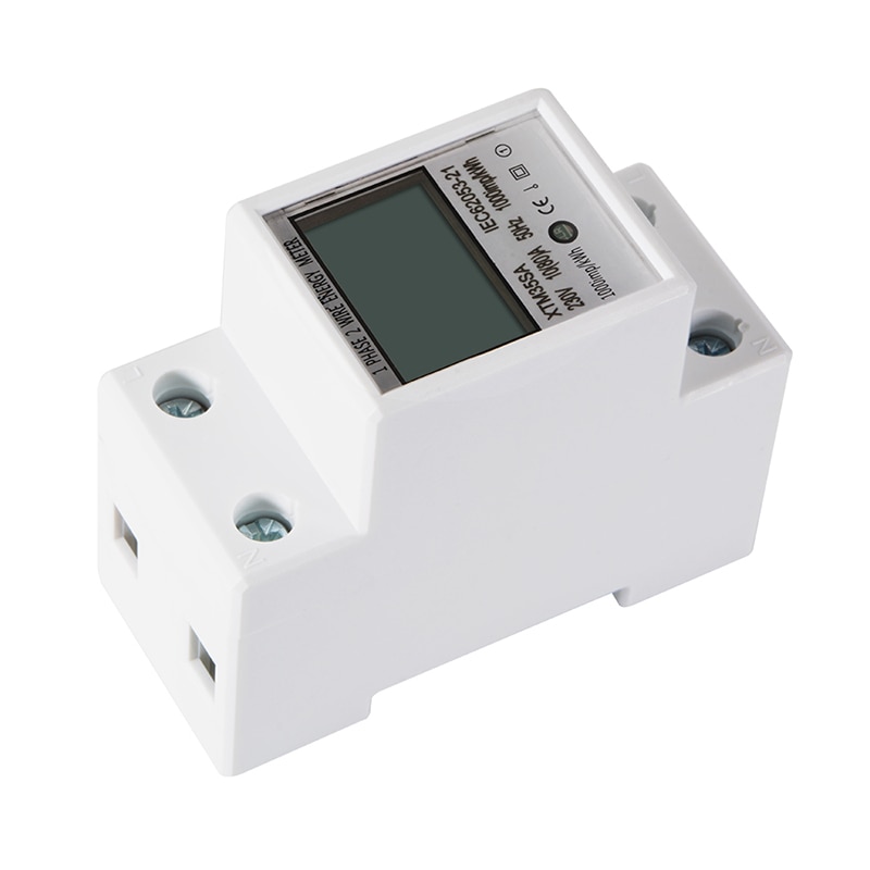 XTM35SA compteur électrique 230V LCD affichage numérique monophasé DIN-Rail énergie électronique kWh compteur consommation d'énergie
