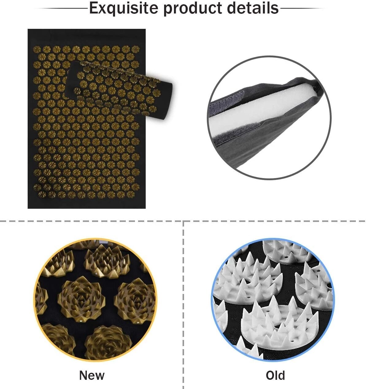 Pranamat Eco Lotus Spike Mat Acupunctuur Massage Kussen Kuznetsov's Applicator voor Nek Voet Terug Yoga Acupressuur Massage Mat