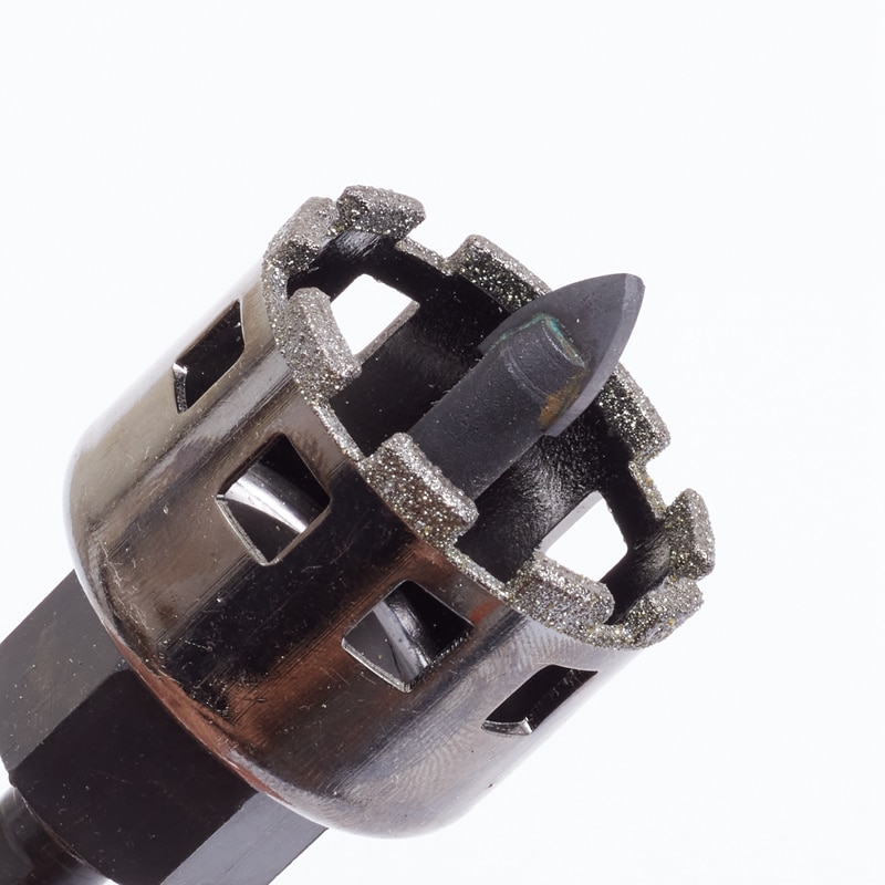 9 pièces/ensembles 25mm-73mm diamant enduit foret ensemble carrelage marbre verre céramique trou scie forets pour outils électriques