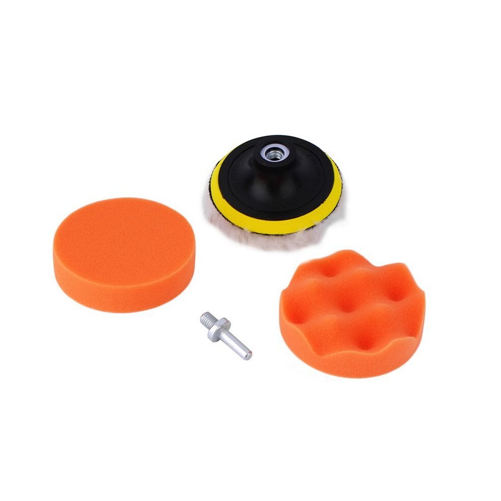 5 pièces/ensemble 4 pouces tampon de polissage Auto voiture polissage éponge roue Kit avec M10 adaptateur de forage tampon haute brut de chute