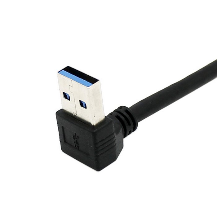 Xiwai 20cm Up Angled 90 Degree Right Angled USB 3.0 to Micro 10Pin Cable for Cell phone &amp; Hard Disk SSD Cablecc