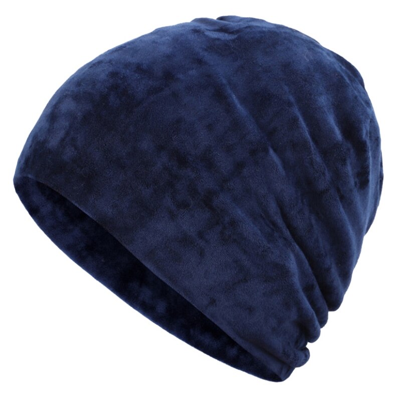 Kvinder mænd unisex vinter cap afslappet beanies slouch skullies motorhjelm fløjl beanie blød varm stræk hatte: Dl