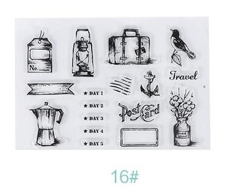 Transparent Silikon Mehrere Stile Dichtung Stempel Karte, Der 3d Stempel Transparent Stempel für Scrapbooking Klar Briefmarken: 15