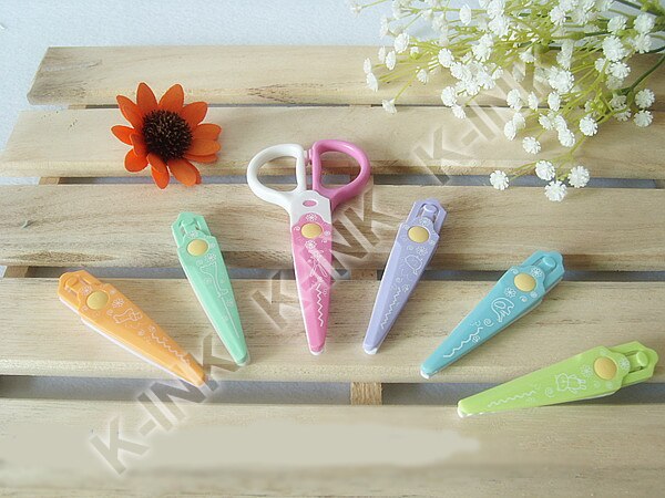 6 in 1 verschillende vormige schaar voor scrapbooking, papier snijden plakboek schaar voor kinderen DIY gereedschap
