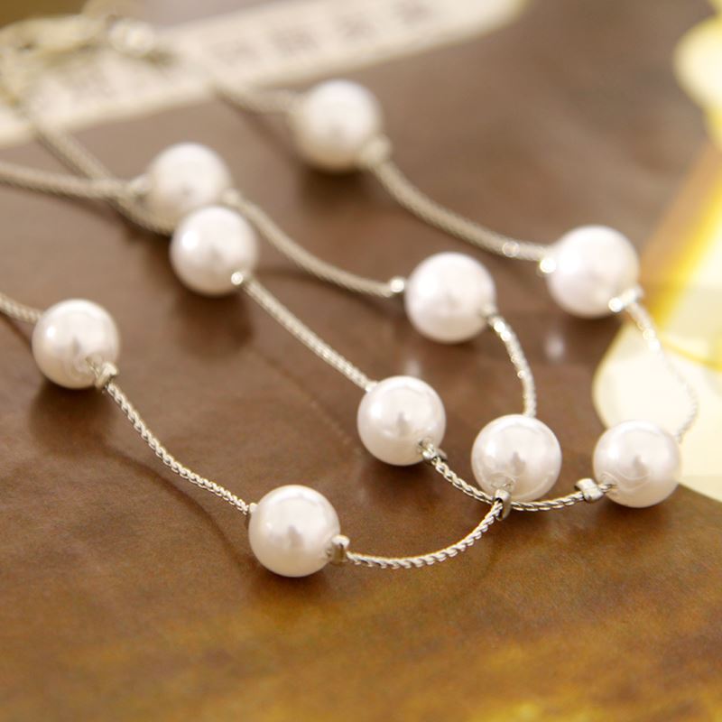 Bijoux Pulsera Minimalist Cute Imitation Pearl Pulseir Charm Link Chain Bracelets for Women Jewelry Girl Bangle