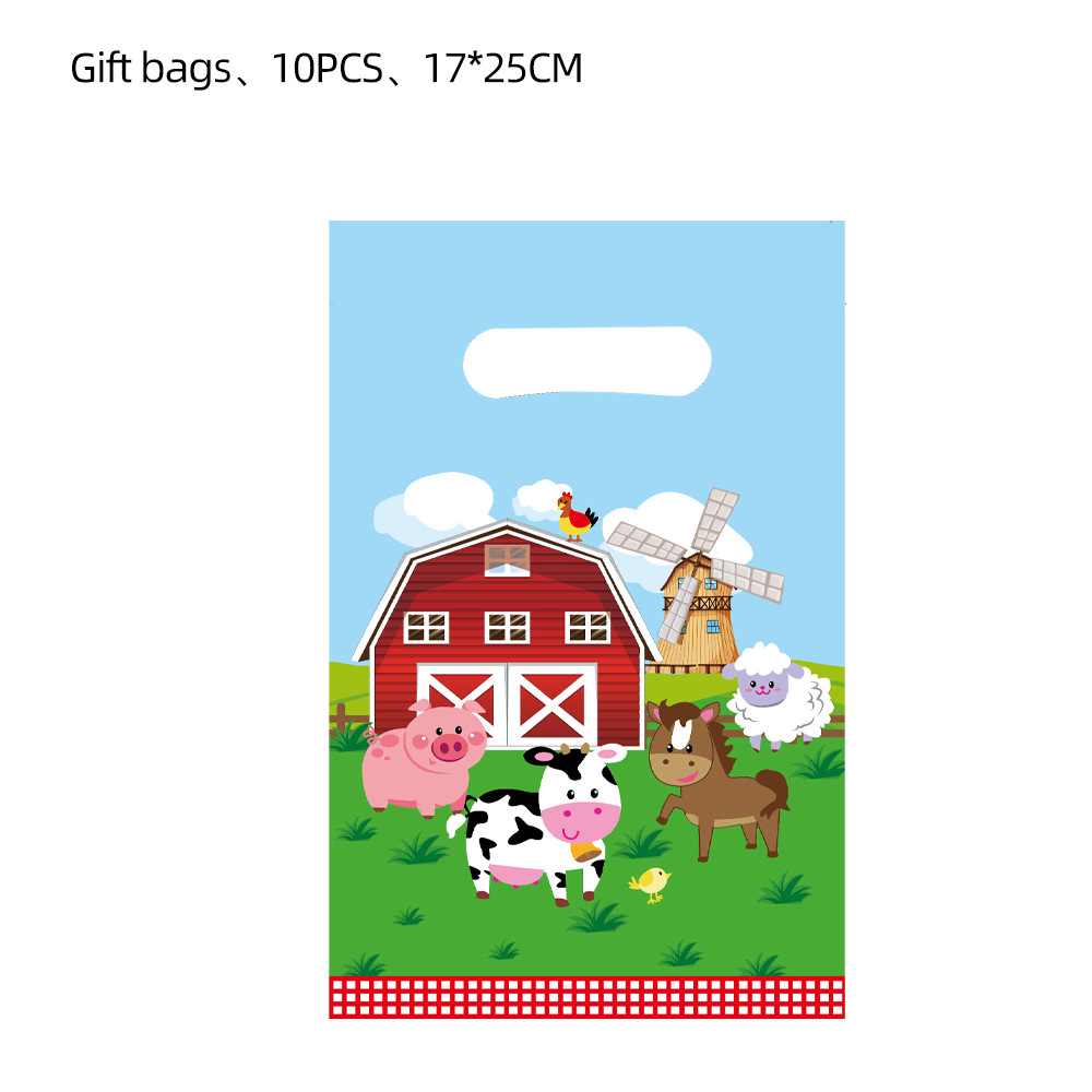 Farm Birthday Party Decorations Chicken Balloon Cow Disposable Tableware Set Baby Shower Dream Rangeland La Granja Zenon Party: Orange