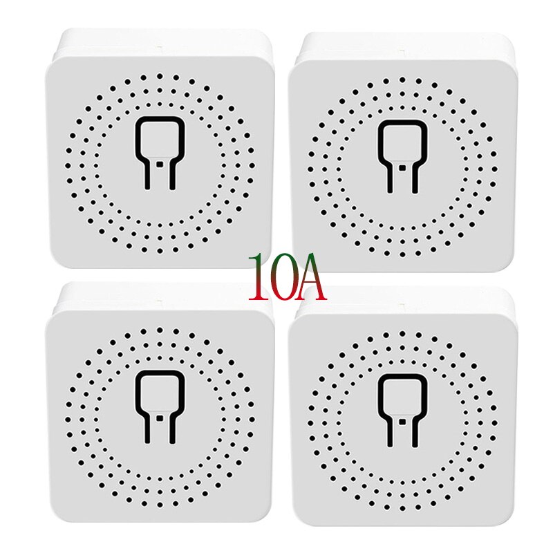 Mini WiFi Smart Light Switch DIY Breaker Module Smart Life Tuya App Remote Control Concealed Smart Switch For Alexa Google Home: 10A 4PCS