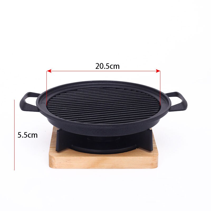 Mini BBQ Grill Household Smokeless Barbecue Grill Home Garden Outdoor BBQ Oven Plate Roasting Cooker Meat Tools Alcohol Stove: D