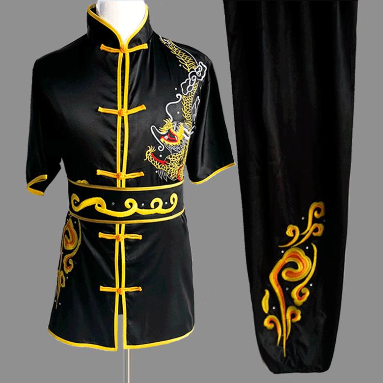 Chinese Tai Chi Wushu Kleding Vechtsport Pak Kung Fu Uniform Wing Chun Shaolin Geborduurde Demo Outfit Voor Mannen: 160cm / color2