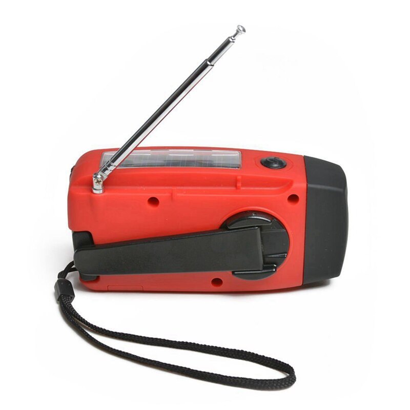 Multifunctional Solar Hand Crank Dynamo Self Powered AM/FM/NOAA Weather Radio Use As Emergency LED Flashlight and Power Bank