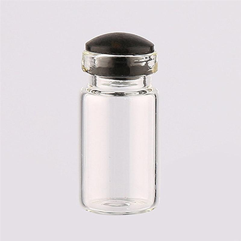 50 Uds 0,5 ml pequeños frascos de vidrio transparentes con tapón de silicona DIY botellas deseo mensaje bodas deseos favores