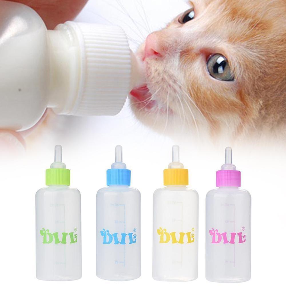 Animal de compagnie chat chien bouteille de lait Animal de compagnie chiot chaton bébé Animal ensemble 60ML alimentation en plastique amical bouteille de soins infirmiers Environmentall V2X5