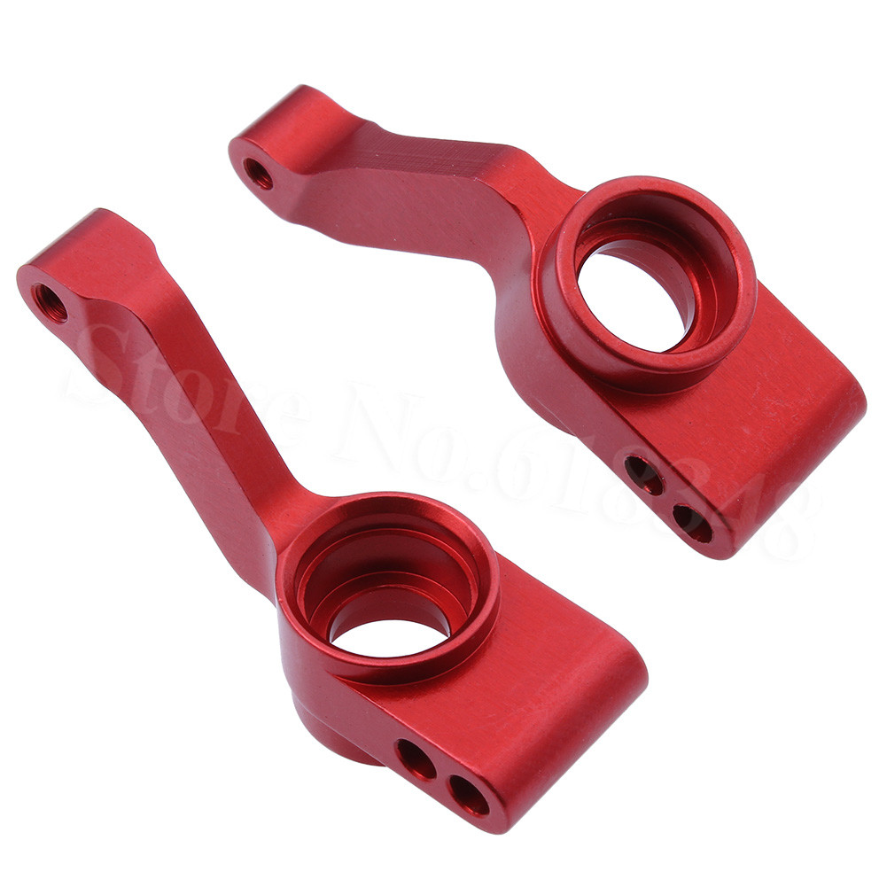 Aluminium Rear Stub As Dragers (L/R) vervanging van 1952 voor RC 4x4 Traxxas 1/10 Slash Rustler Stampede Upgrade Onderdelen: Rood