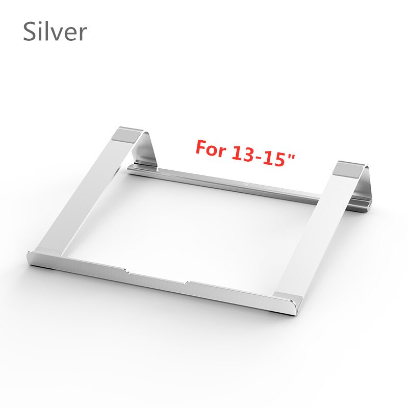 Soporte de refrigeración para portátil de 13 a 17,3 pulgadas, Base de aluminio plegable, soporte para MacBook Air Pro, soporte portátil de escritorio: Silver 13-15inch