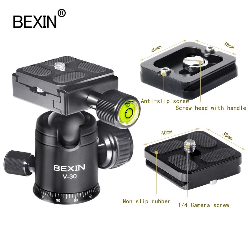 Camera tripod head panoramic shooting photo ballhead monopod mount head mini ballhead camera adapter for dslr camera tripod