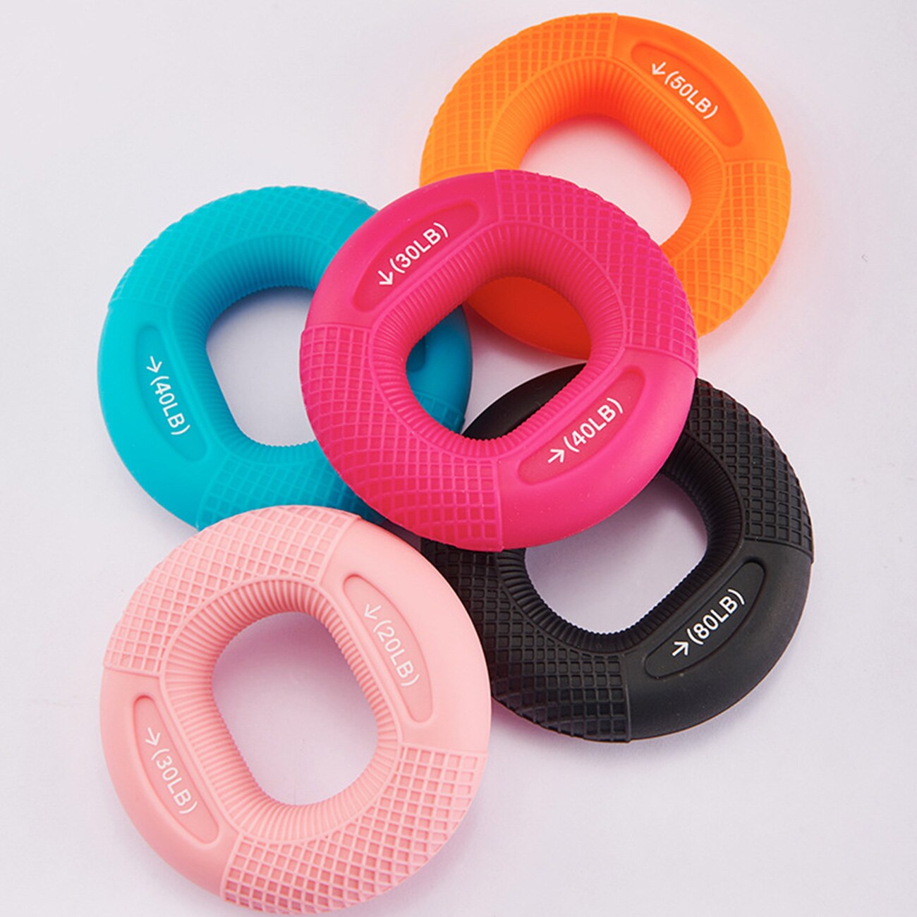 Hand Grip Finger Pow Trainer Solid Silicone Rubber Ring Hand Expander Exerciser Fingers Gripper Powerball Hand Exerciser Grip