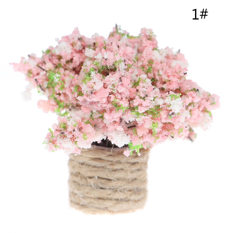 1/12 Poppenhuis Miniatuur Bloemen Fairy Tuin Ornament Mini Potplanten Bloemen Pot Poppenhuis Decor Bonsai Model Huis Decor: 12