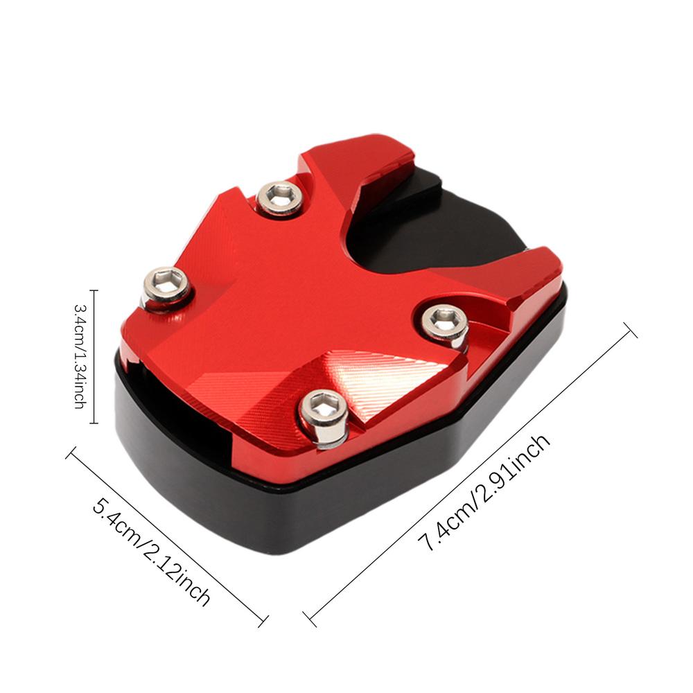 Kick Stand Plate para Motocicleta Anti Sinking Plate, Acessório de suporte, Foot Plate Base, Kickstand Acessório: Vermelho