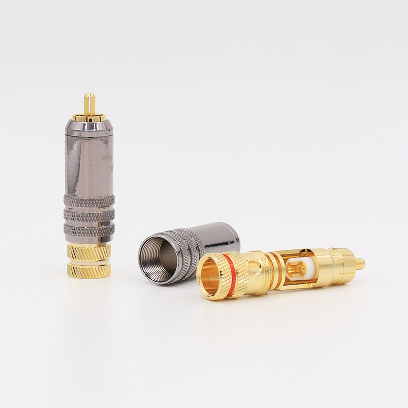 4PCS WBT-0150 Gold überzog RCA stecker jack RCA stecker für hifi RCA interconnect audio kabel