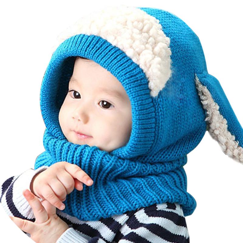 Kanin lue skjerf sett låve takrenne vinter strikket lue og skjerf sett smålåve låve varm fleece maske balaclava lokk: 3