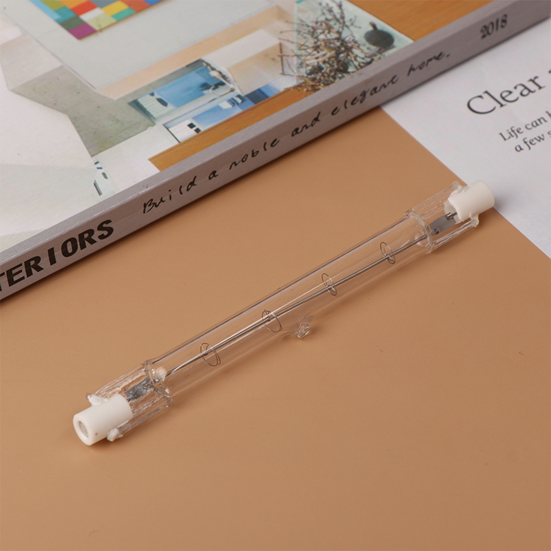 Bombilla halógena R7s lineal de doble extremo para decoración del hogar, lámpara halógena de 100/200/300W, 118mm, AC230V, 1 unidad