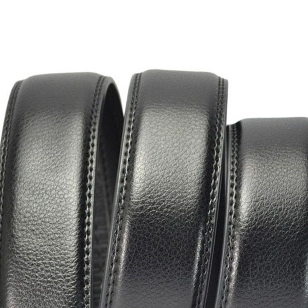 Easy Detachable Men's Leather Ratchet Dress Belt With Automatic Buckle