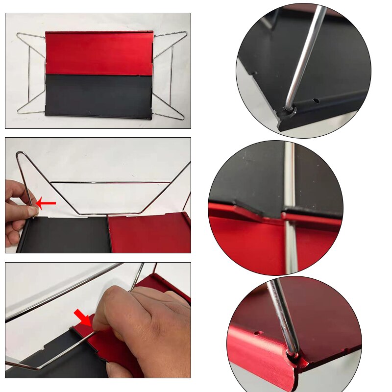 2PCS Folding Table Camping Mini Table Folding Aluminum Alloy Compact Lightweight Mobile Table With a Bag