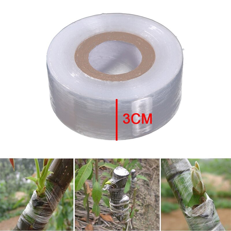 Pe podningstape film selvklæbende bærbar have træplanter kimplanter podning forsyninger strækbar miljøvenlig: 1 stk hvid film 3cm