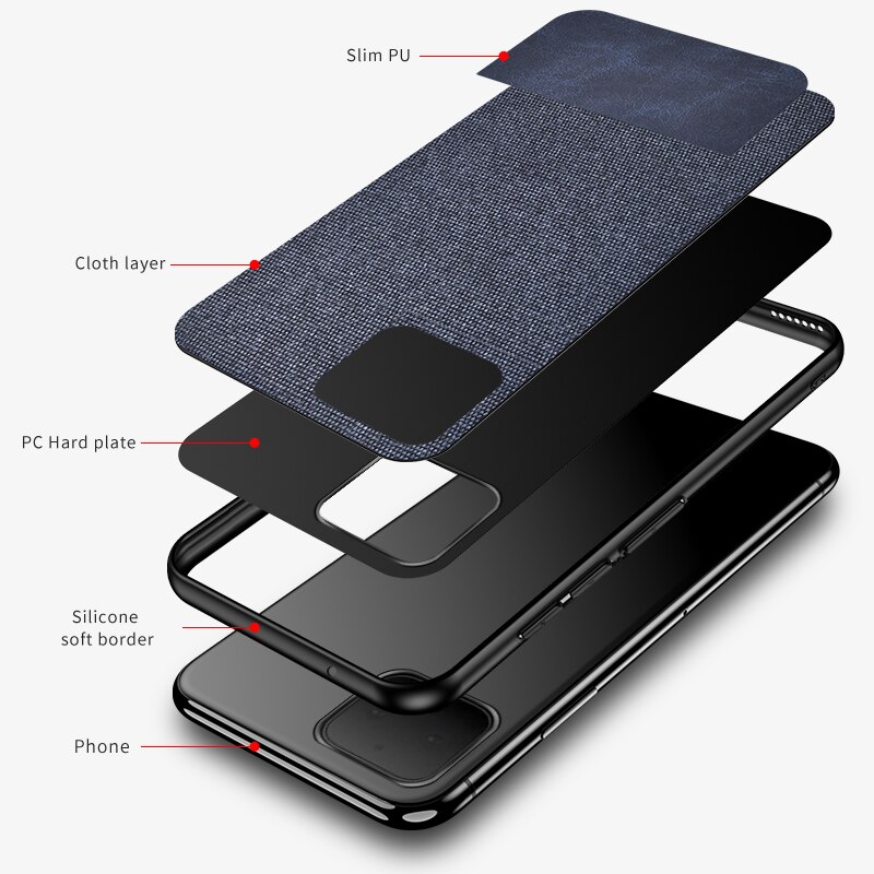 IKrsses para Google Pixel 4 funda de tela Simple de PU funda trasera dura de borde suave para Google Pixel 4 XL duro volver cubierta de la cáscara