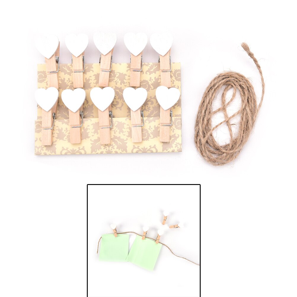 10 Stks/partij Mini Natuurlijke Houten Clips Voor Foto Clips Wasknijper Craft Decoratie Clips Pinnen