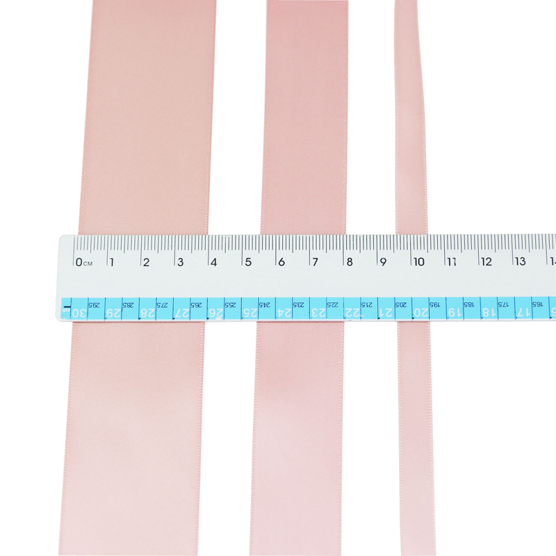 (10Meter/Roll) Roze Vlees Dubbele Gezicht Satijnen Lint Polyester Kerst Kant Linten