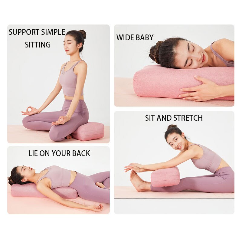 Katoen En Linnen Textuur Vierkante Yoga Kussen Spons Voering Fitness Hoge Elastische Yoga Mat Yoga Mat Yoga Accessoires Yoga Pijler