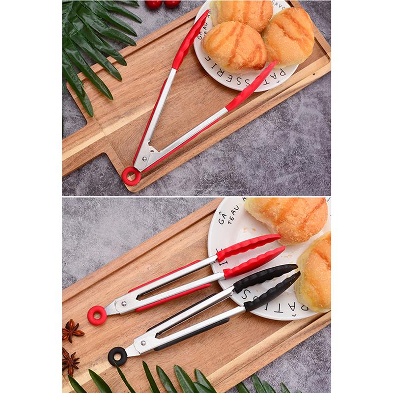 3 Stks/set Hittebestendig Keuken Voedseltangen Food Grade Siliconen Barbecue Tang Serveren Tang Keuken Gereedschap Accessoires