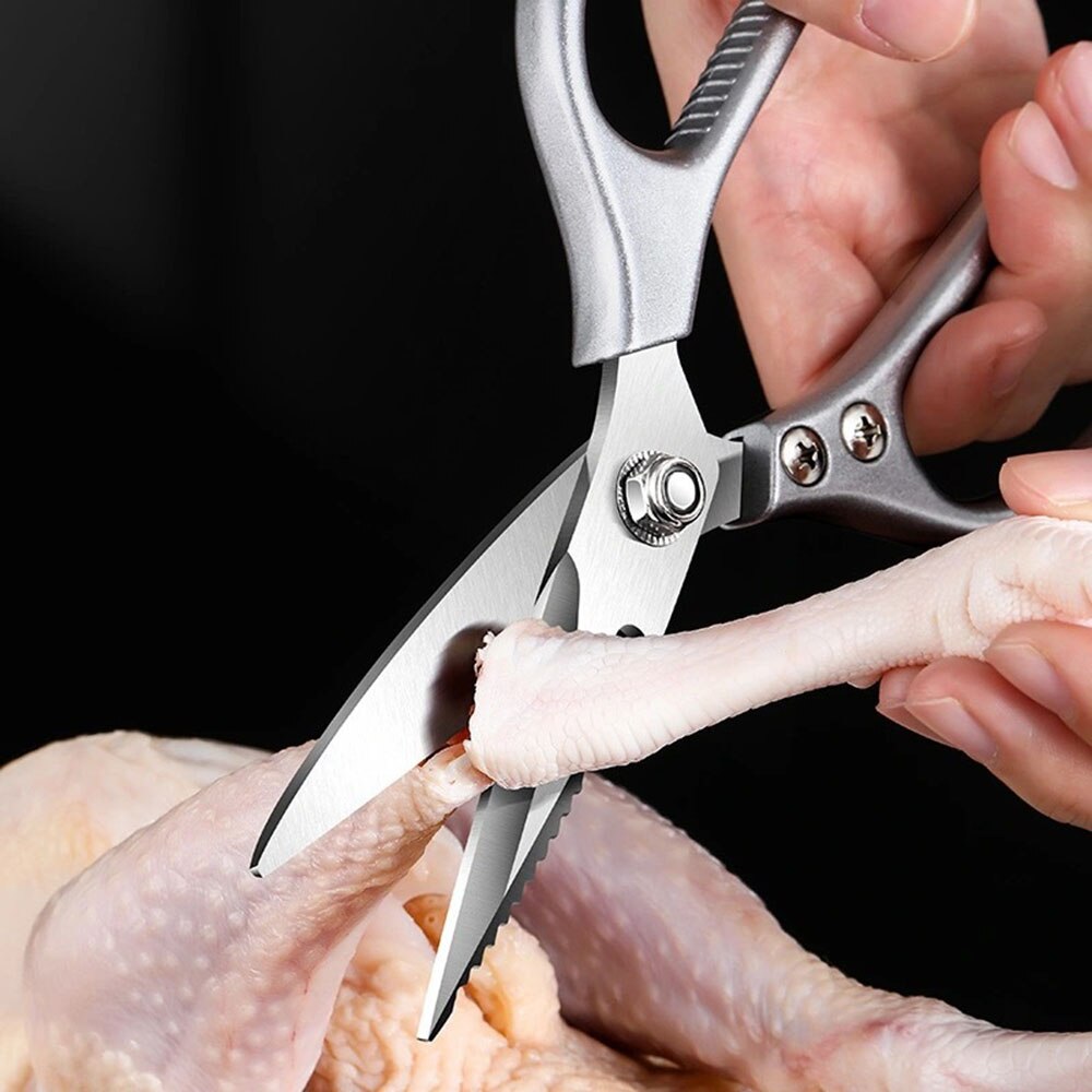Tijeras de acero inoxidable para cocina, utensilio multifunción para cortar hueso de pollo, pato y pescado, tijeras de cocina
