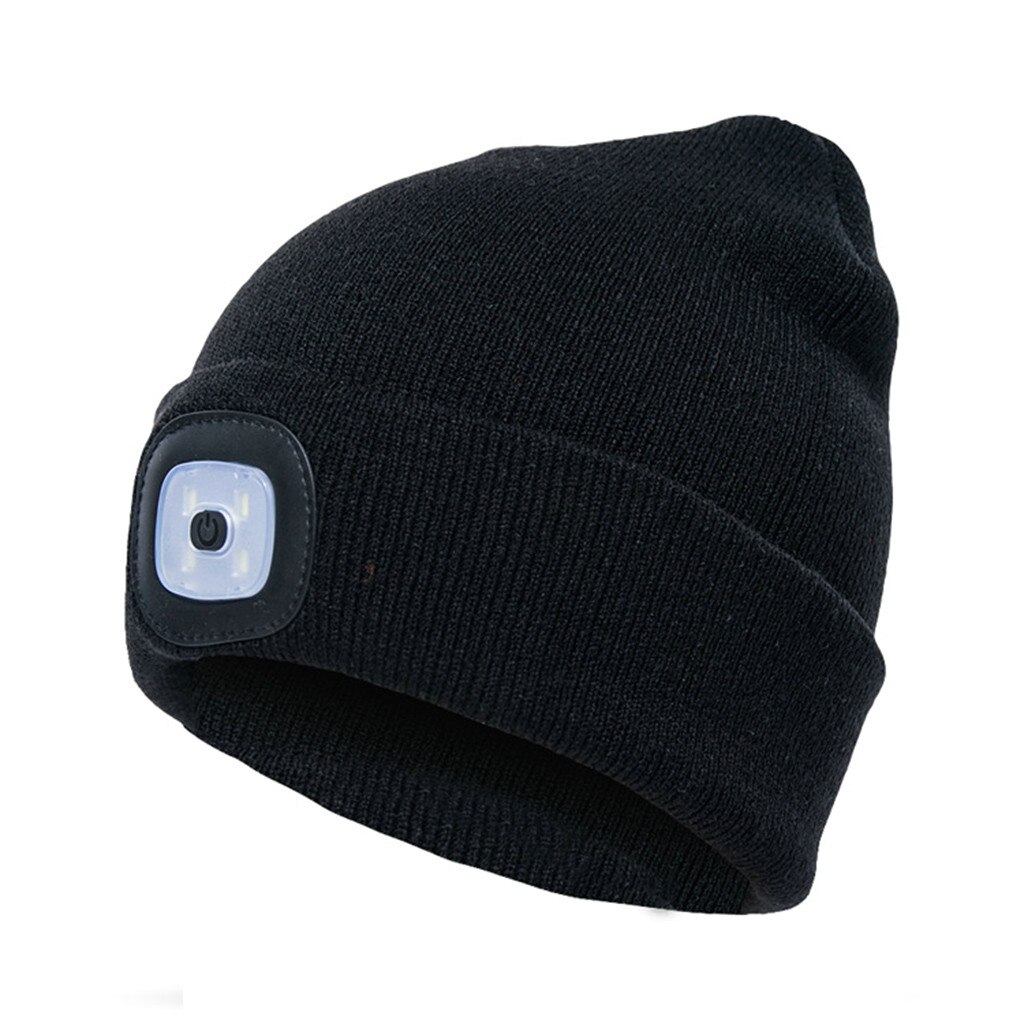 Helle LED Beleuchtete Beanie Kappe Unisex Wiederaufladbare Scheinwerfer Hut Reparatur Kappe Herbst Winter Nacht Angeln Kappe