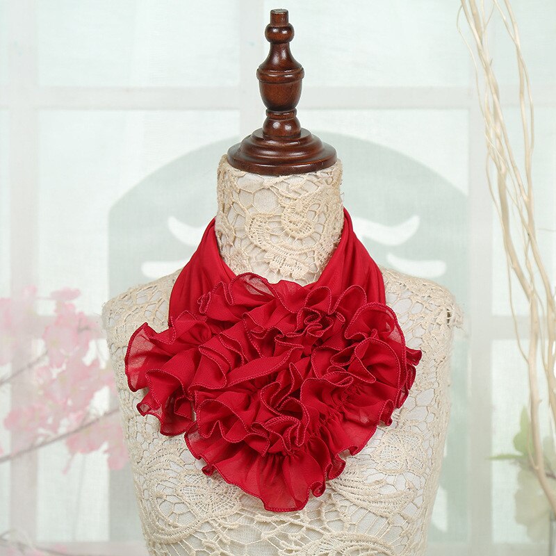 Winter Frauen Schal Blumen- Kragen Schal Luxus Blume Gedruckt Halstuch Ring Nacken Schals: 4