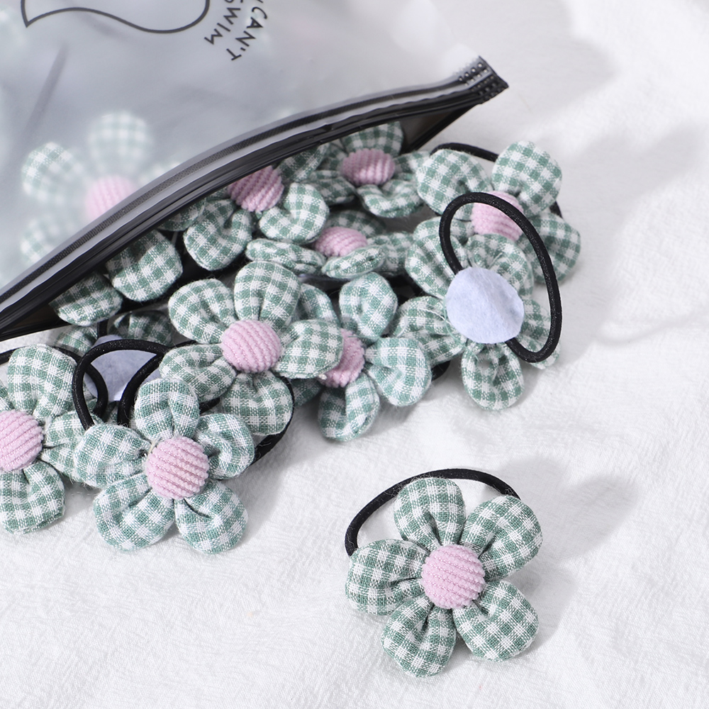 Gomas elásticas para el pelo para niña y niña, accesorios para el cabello hechos a mano, 2/4/6 piezas