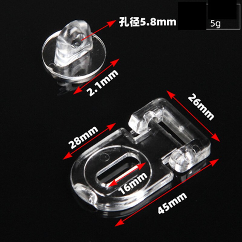 Transparent Lock Acrylic Door Box Drawer Lock Hinge Door Latch Plastic Clasp Buckles: Round