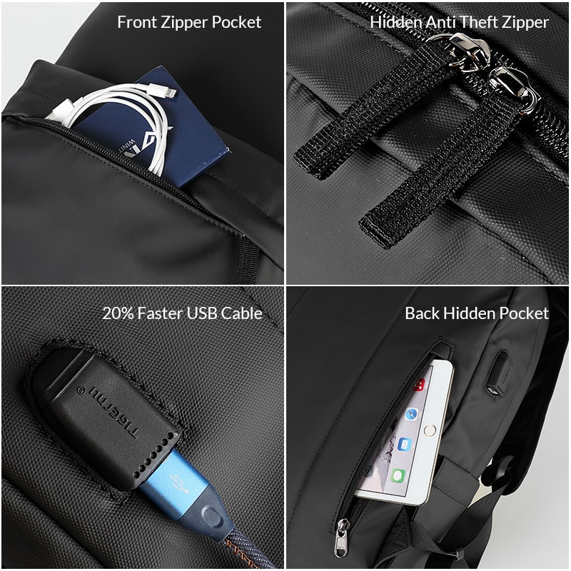 Tigernu Casual Light Weight Anti theft 15.6inch Laptop Backpack Men TPU Waterproof Travel School Backpack Bags 2022