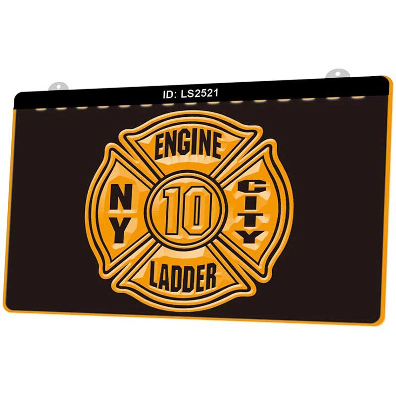 Ls2521 motorladder york city 3d graveerbare led-lichtborden in meerdere kleuren gratis verkoop