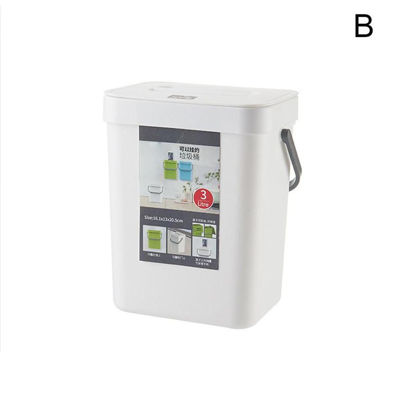 1pc Hanging Trash Bin Waste Bin Cabinet Door Wall Mounted Can Trash Toilet Folding Storage Kitche Waste Kitchen Garbage Cle Q8N7: B