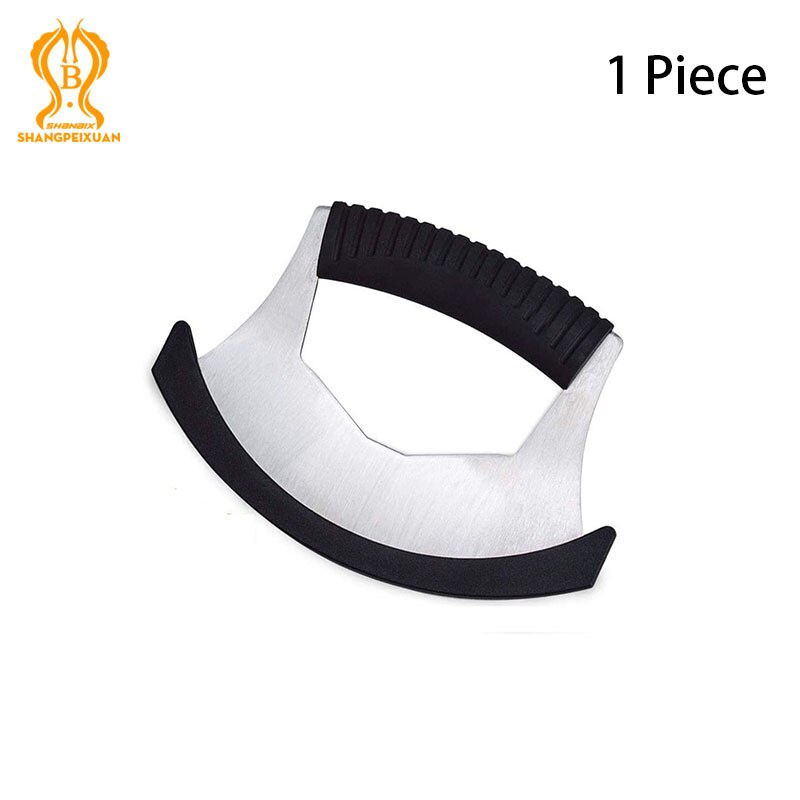 Couteau à bascule pour salade pour handicapés, hacheur à une main pour légumes, coupe-Pizza à bascule avec couvercle: 1 Piece