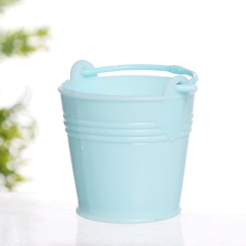 1Pc Plastic Kleine Emmer Bloem Container Planten Pot Tuin Watering Huishoudelijke Blik Mini Outdoor Badkamer Keuken Emmer: 4