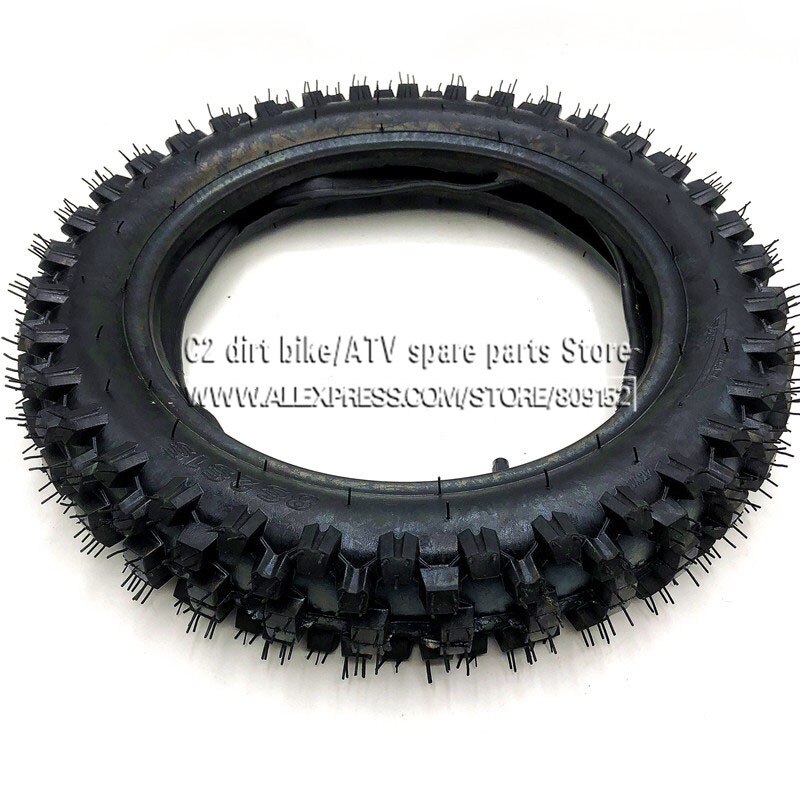 Pneu hors route 80/100-12 avec chambre à air 3.00-12 pour Dirt Pit Bike Motocross hors route moto 12 pouces roue arrière