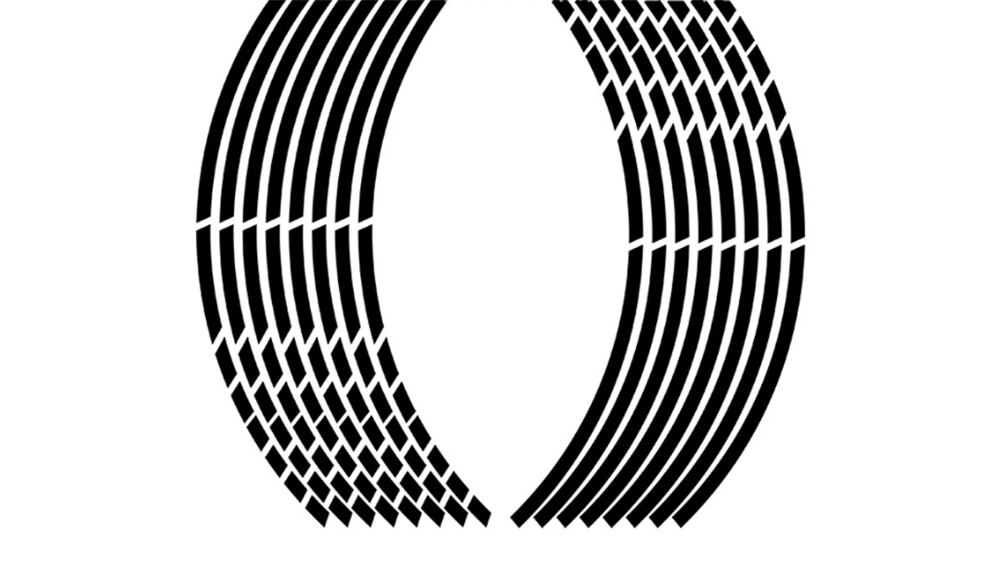 Motorcycle personality modified steel wheel hub sticker for YAMAHA FZ6S FZ6N FZ6R YBR 125 MT-03 MT-25 FAZER600: Black