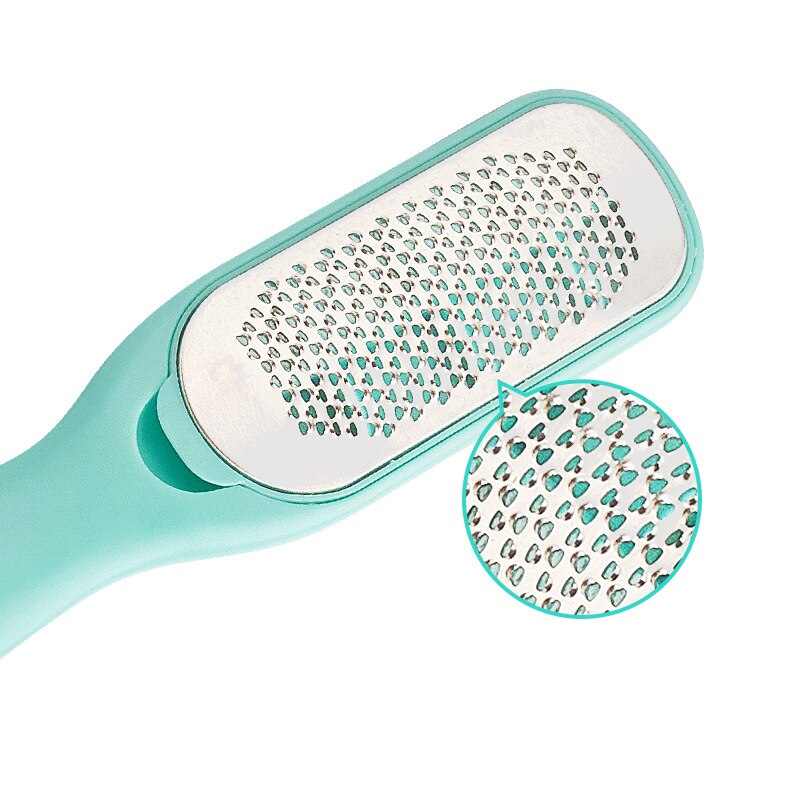 Noq Rvs Voet Bestand Metalen Dubbele Kanten Voet Scrub Voor Hakken Slijpen Pedicure Bestanden Voeten Cleaning Care Tools
