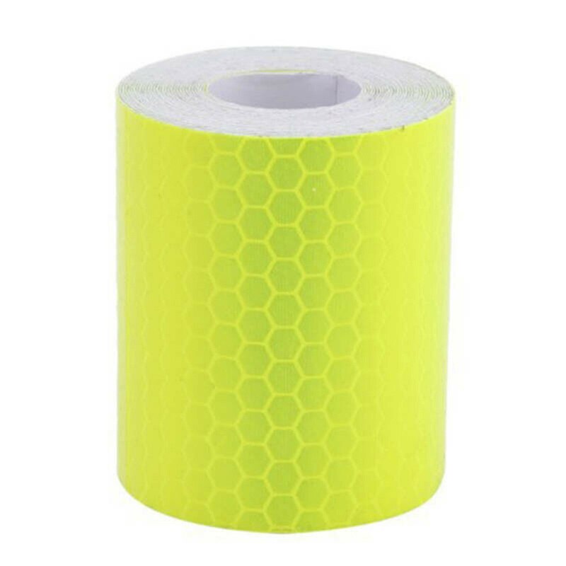 100 cm X 5 cm Warnband Reflektierende Film Auto Sicherheit markieren Reflektierende Streifen Aufkleber Warnung Licht Reflektor Schutz Aufkleber: Gelb